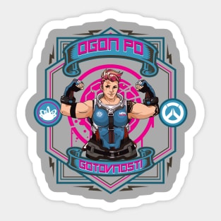 Zarya - FIRE AT WILL! Sticker